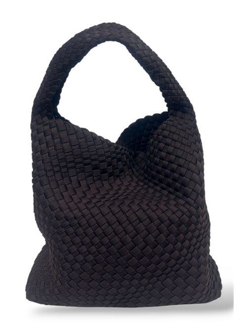 sacca donna intrecciata marrone Fez | 9221DARK BROWN